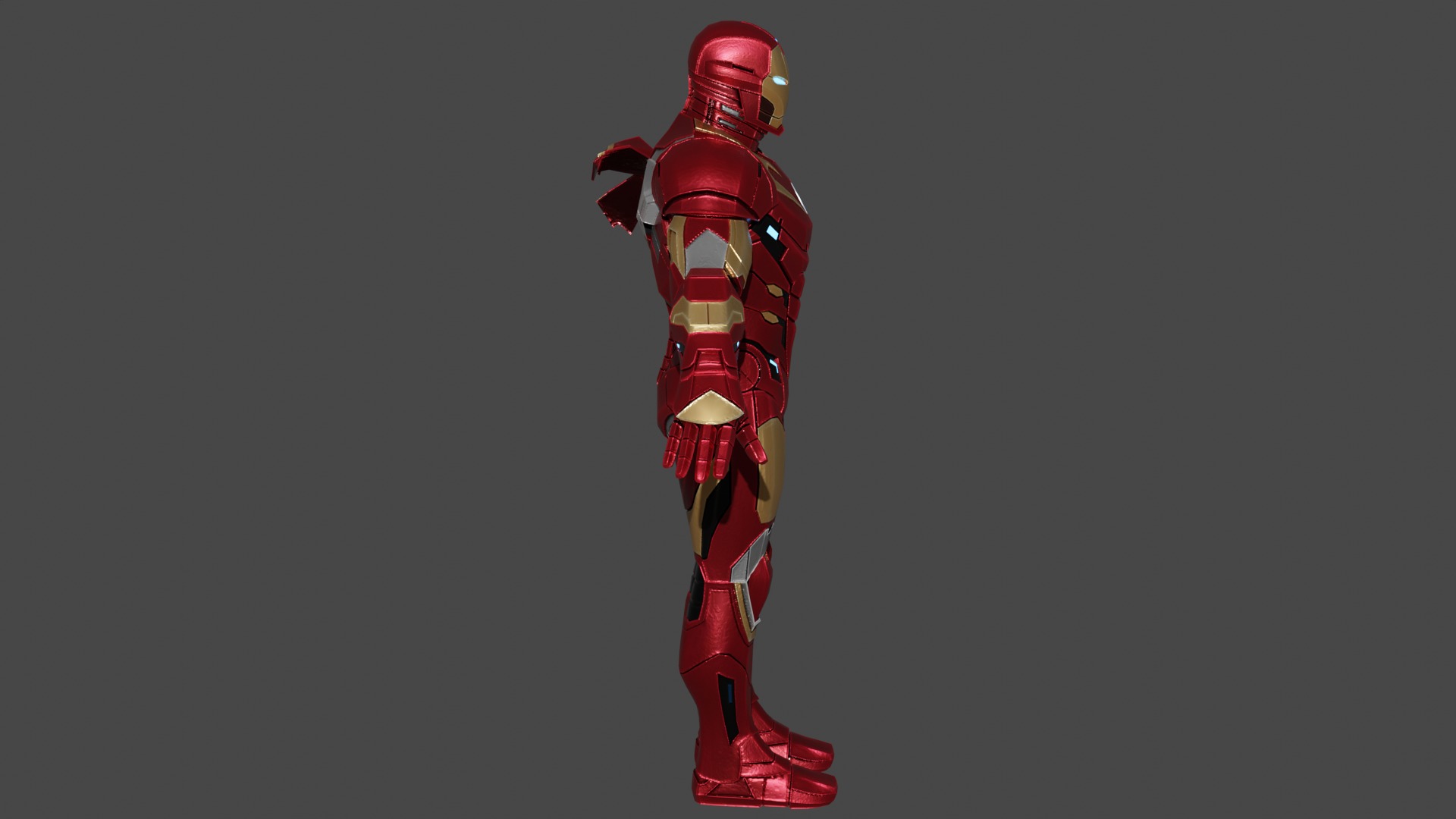 Ironman Low-poly 3D model_2
