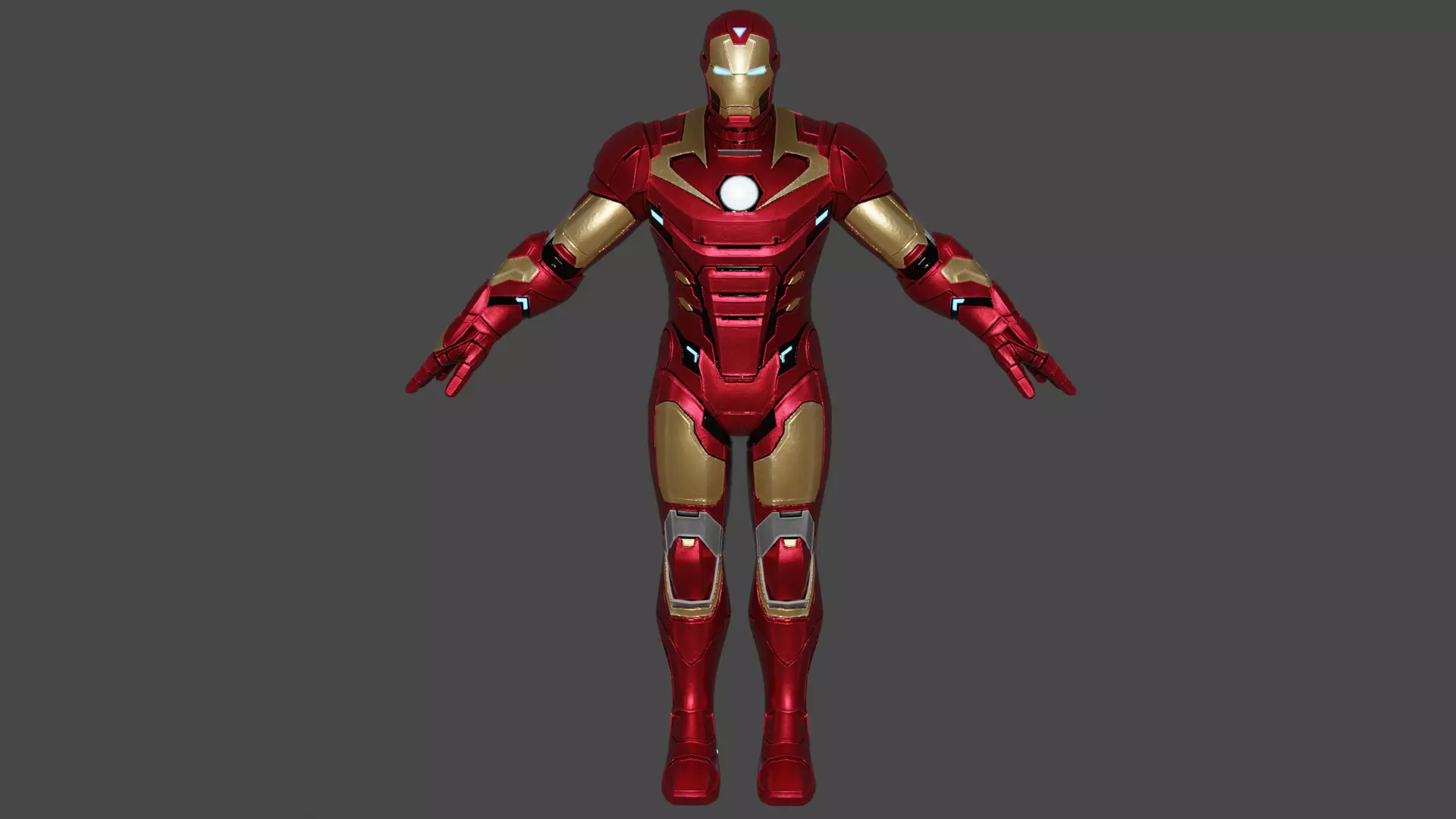 Ironman Low-poly 3D model_0