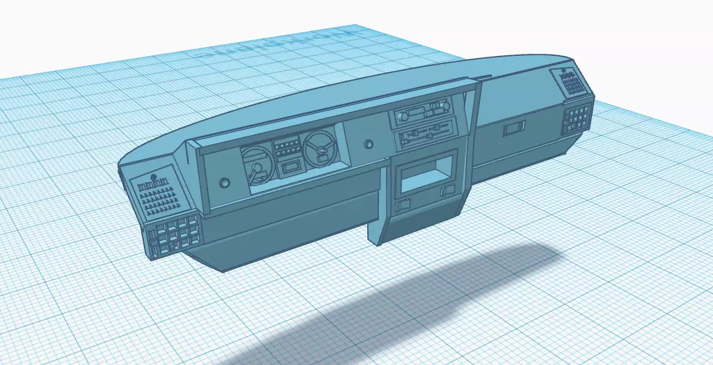 1981 VW Rabbit dashboard - Miniature Model building 3D print model