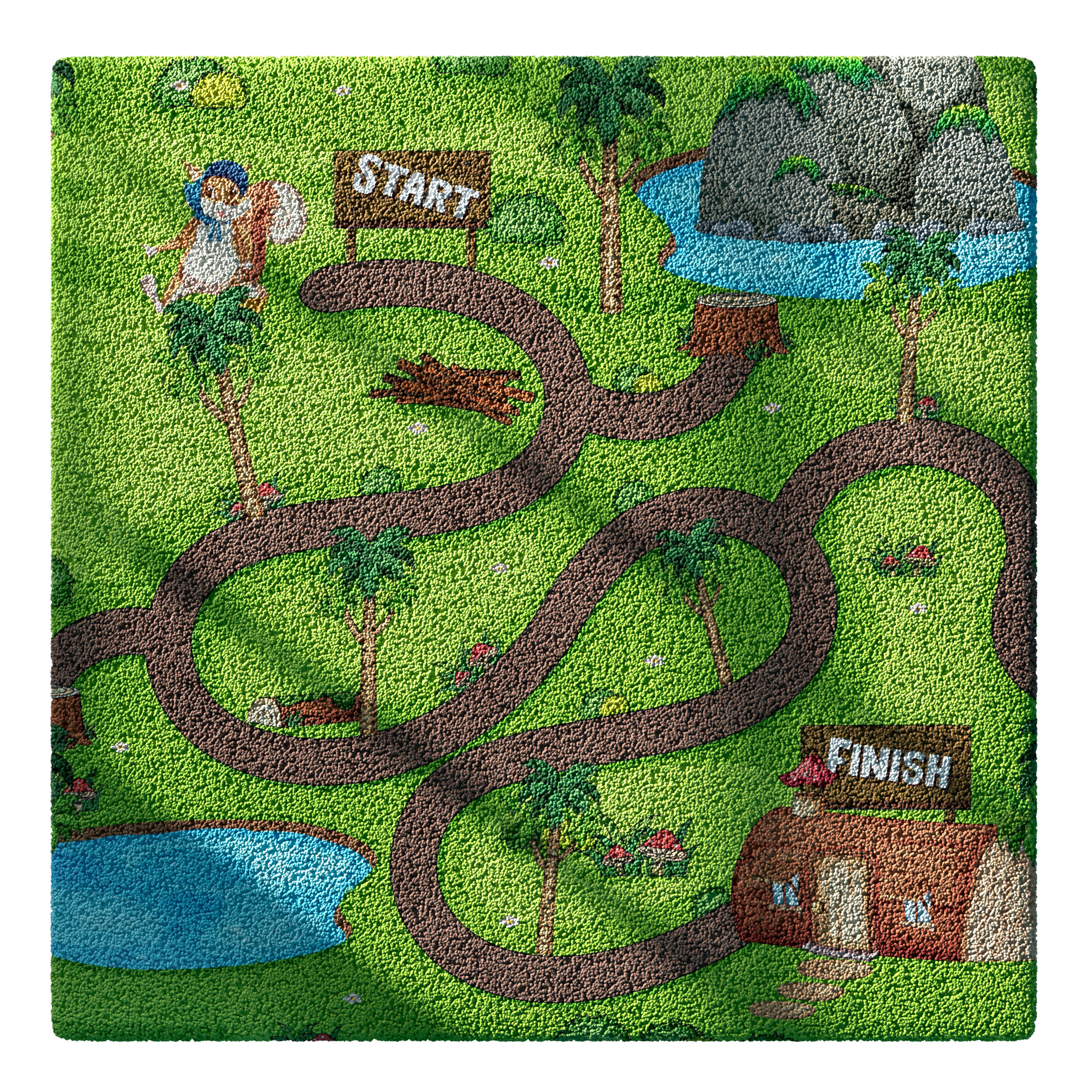 Kids carpet set 2 3D model_5