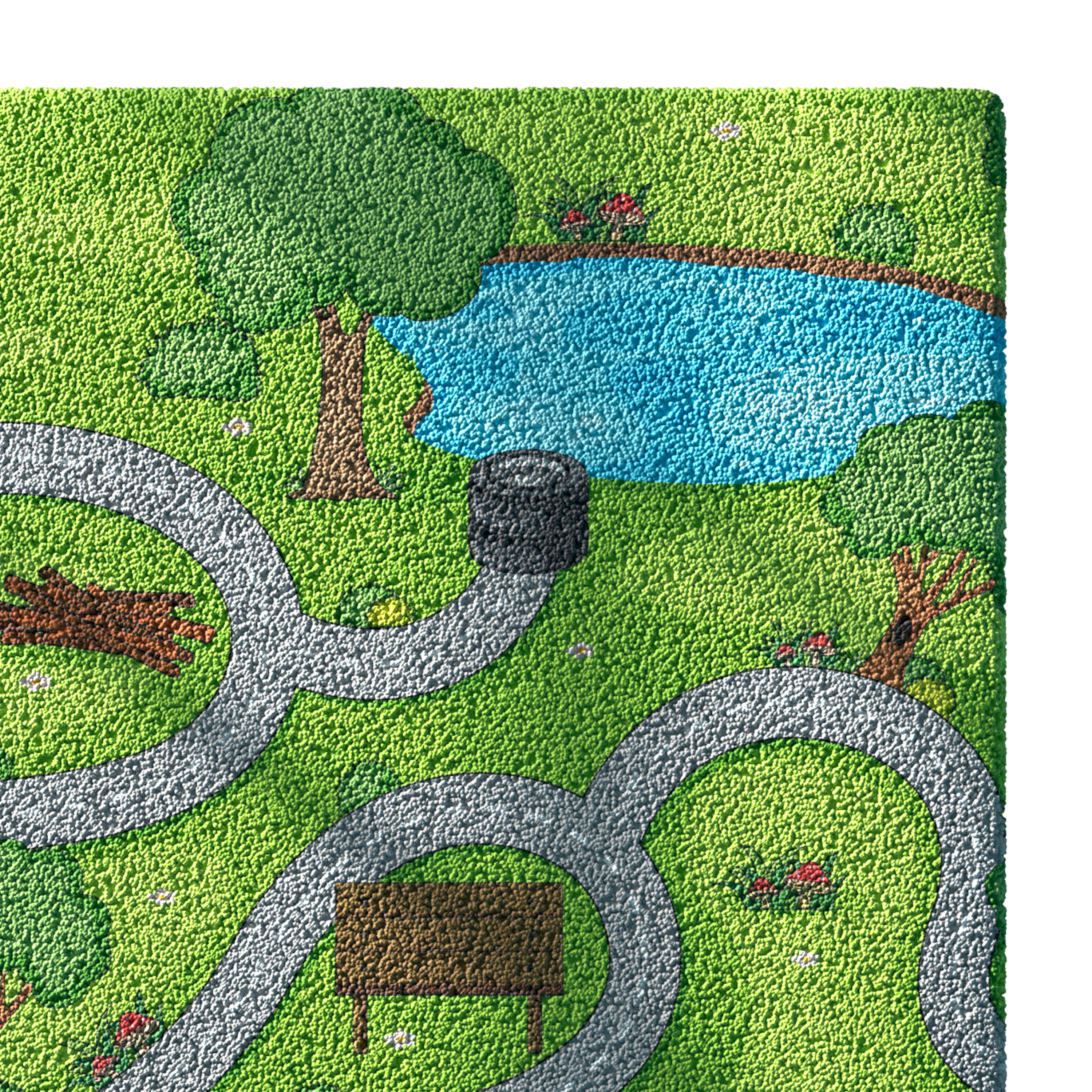 Kids carpet set 2 3D model_8