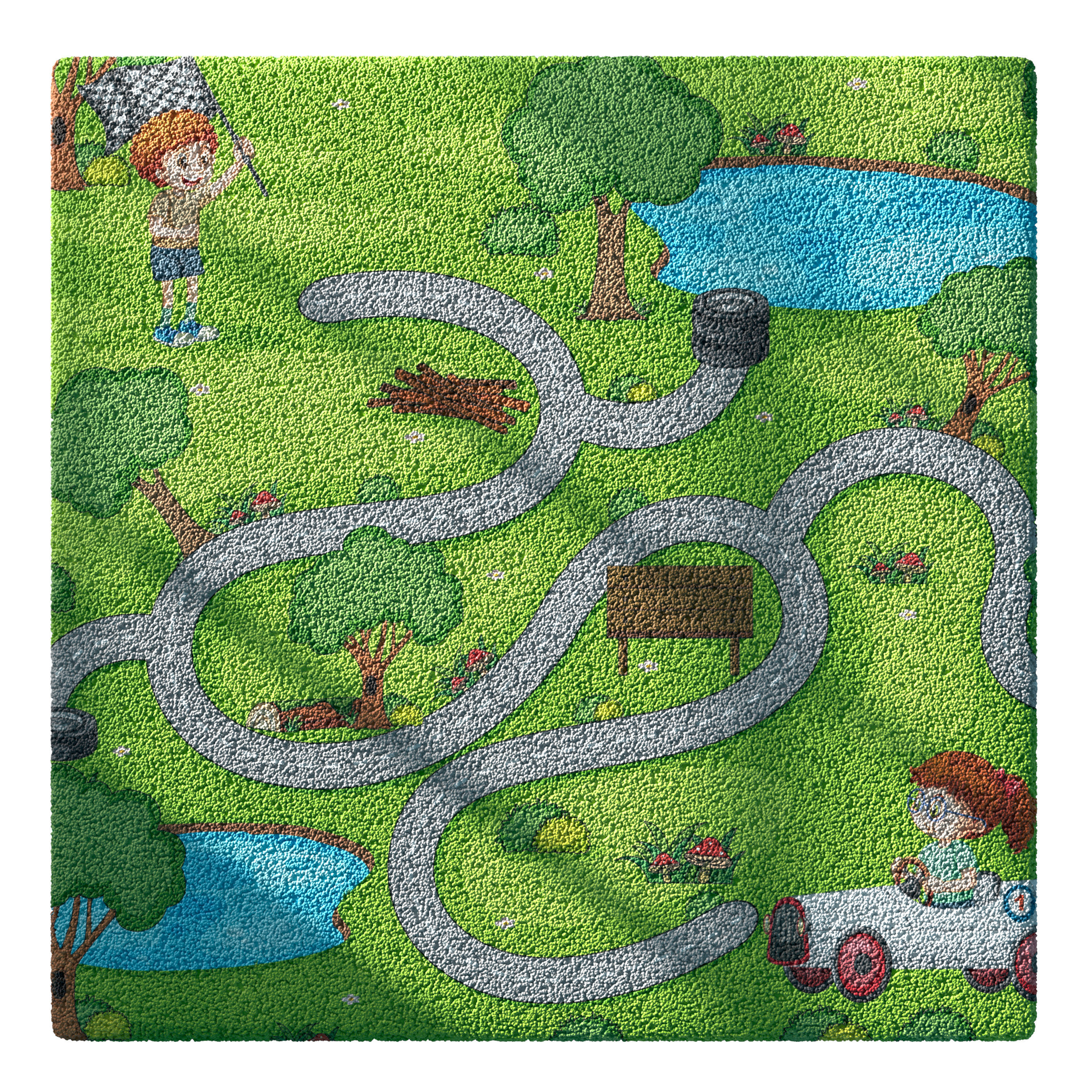 Kids carpet set 2 3D model_7