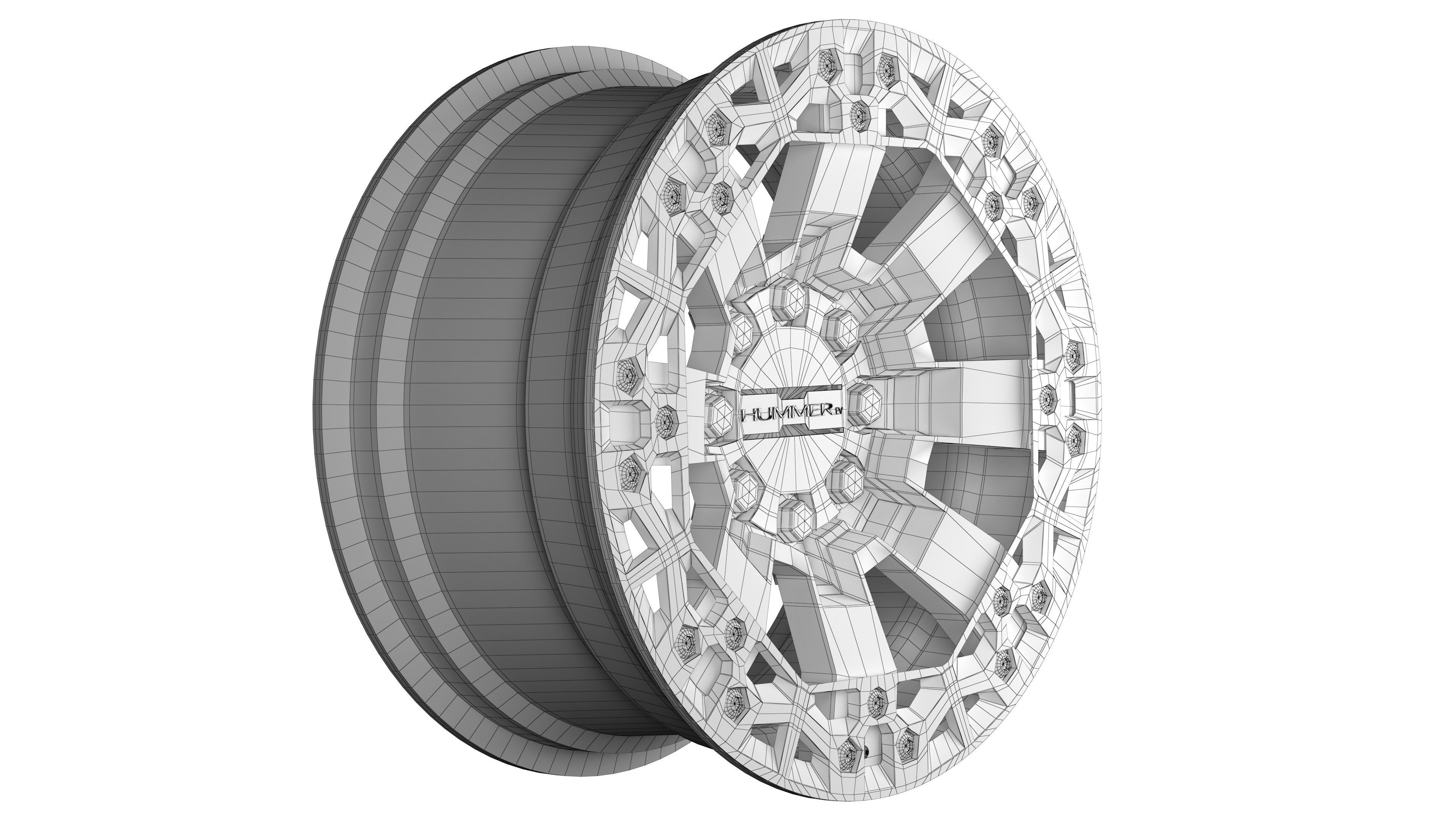 GMC hummer EV 2022 rim 3D model_4