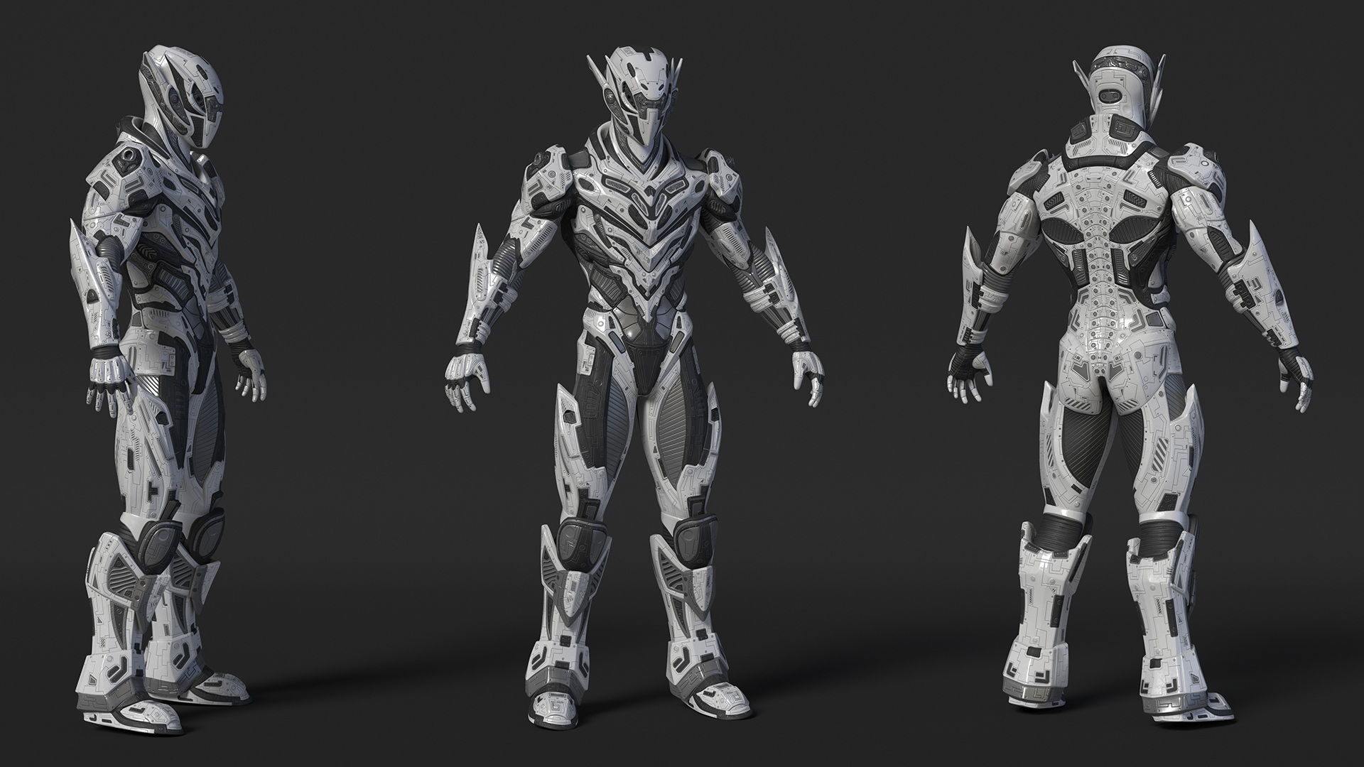 Sci-Fi Combat Robot Character Rigged for Maya 3D model