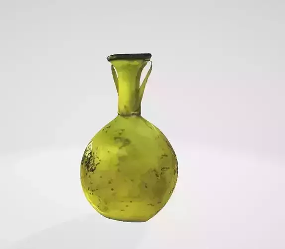Aged Green-Yellow Vase 3D Asset Low-poly 3D model
