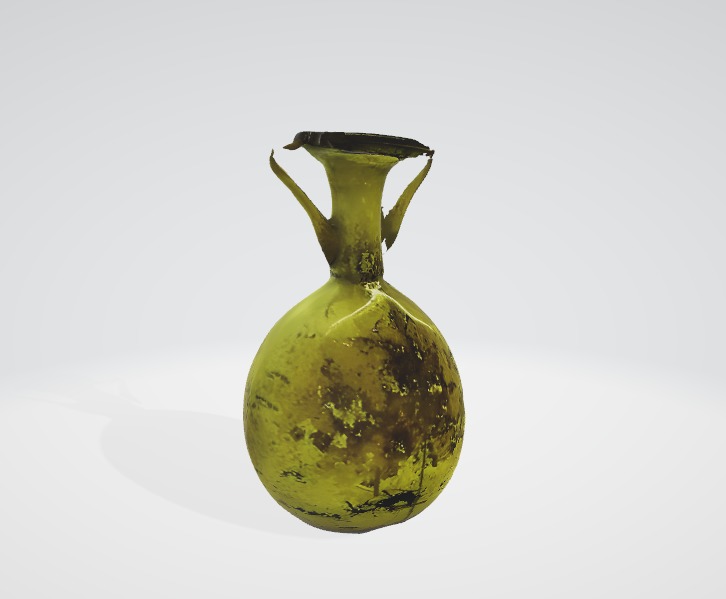 Aged Green-Yellow Vase 3D Asset Low-poly 3D model_2