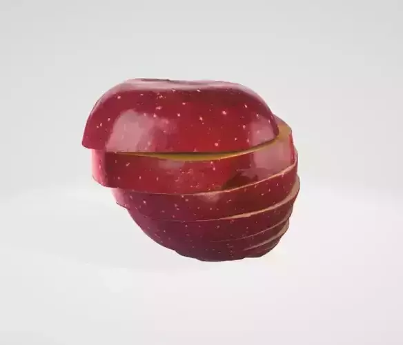 Realistic Apple Slices 3D Render 3D model