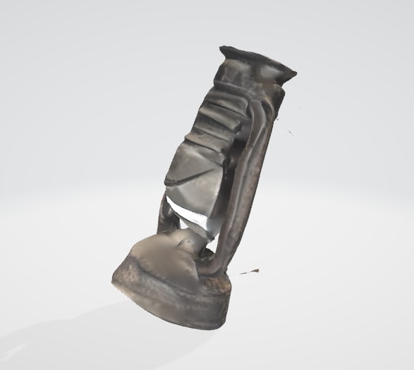 Old-fashioned Oil Lantern 3D Render 3D model_1