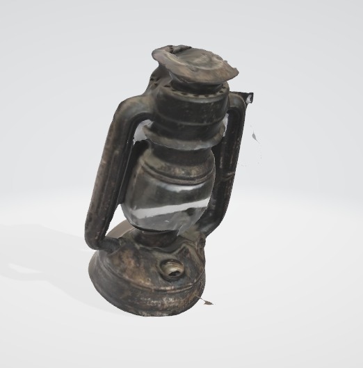 Old-fashioned Oil Lantern 3D Render 3D model_2