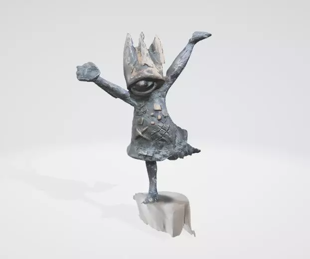 Damaged Classical Statue 3D Asse Low-poly 3D model_0