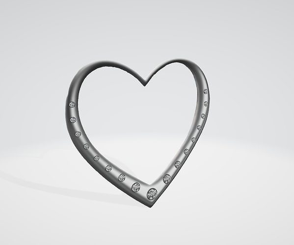 Metal Heart Arch 3D Asset Low-poly 3D model