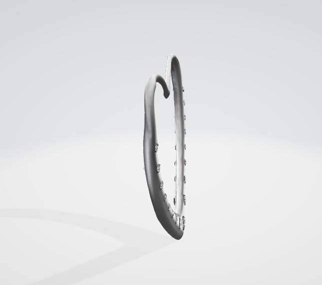 Metal Heart Arch 3D Asset Low-poly 3D model_1