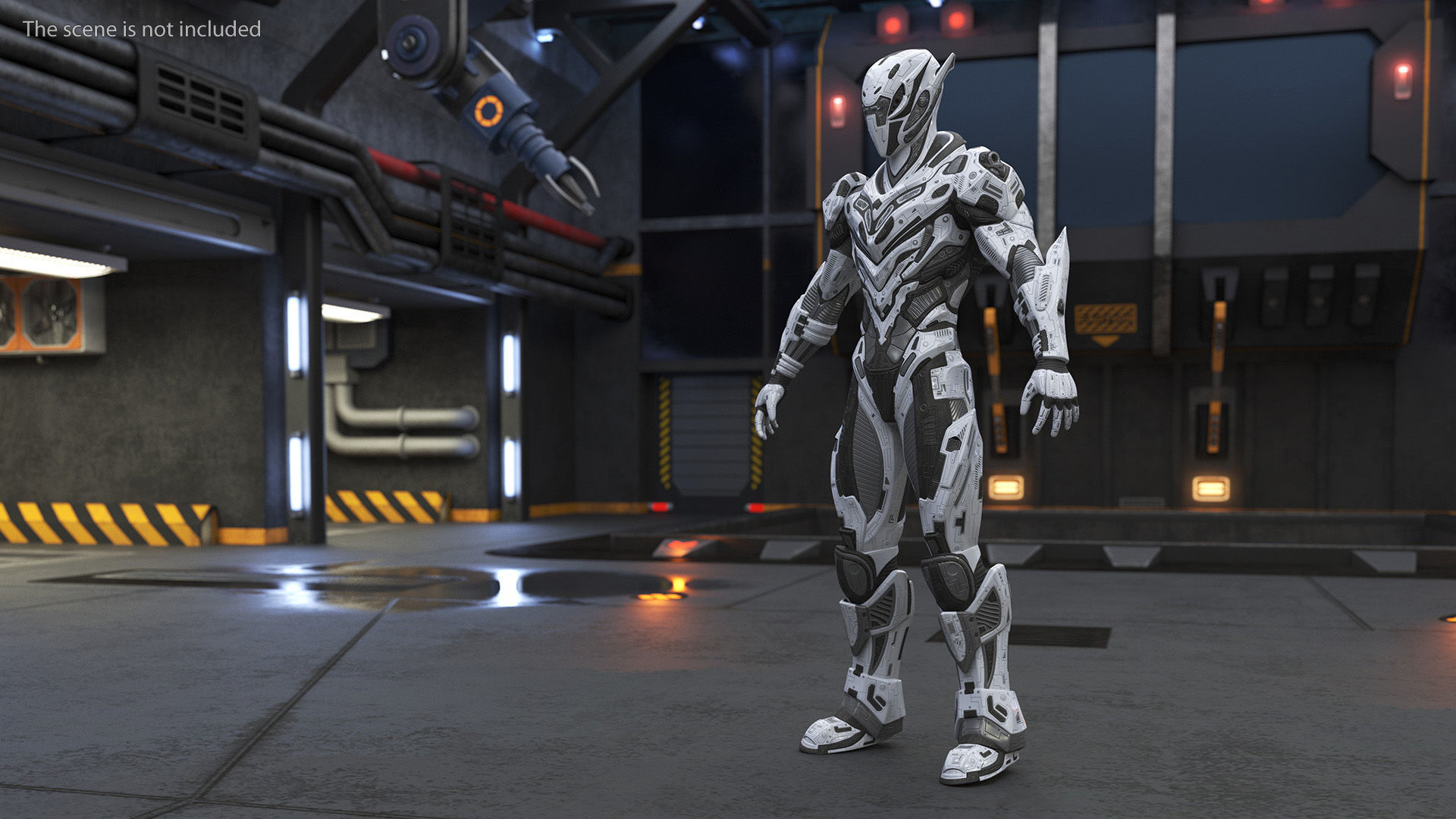 Sci-Fi Combat Robot Character Rigged for Cinema 4D 3D model