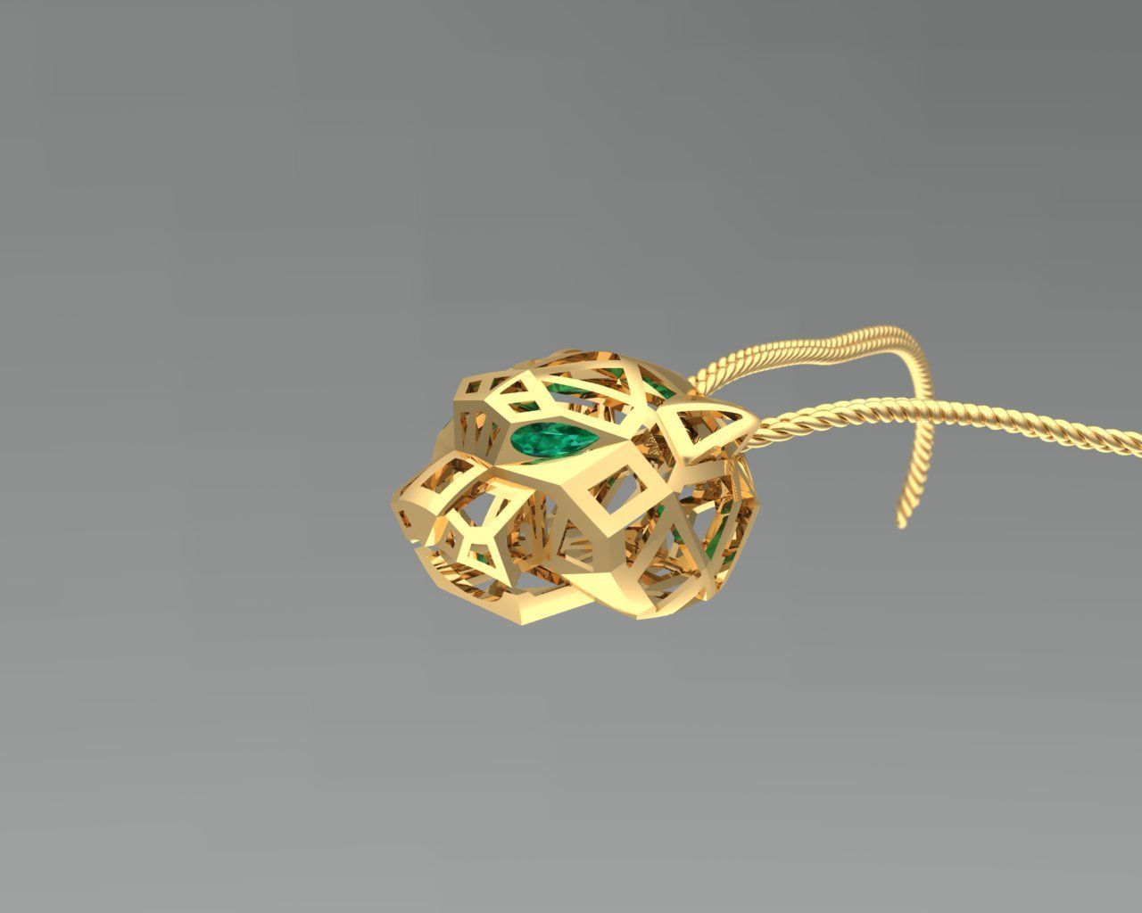 Panther pendant 3D print model 3D print model_7