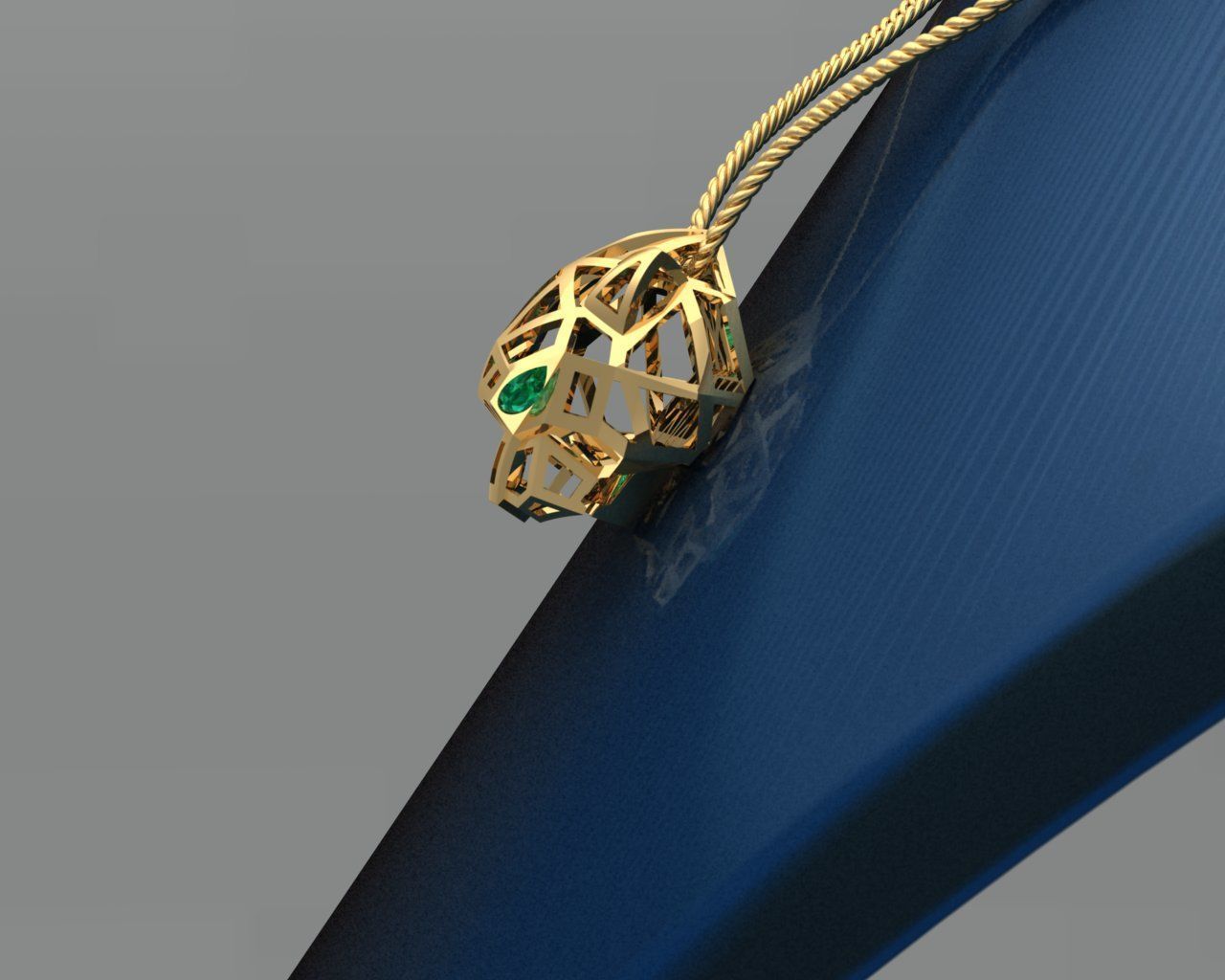 Panther pendant 3D print model 3D print model_8