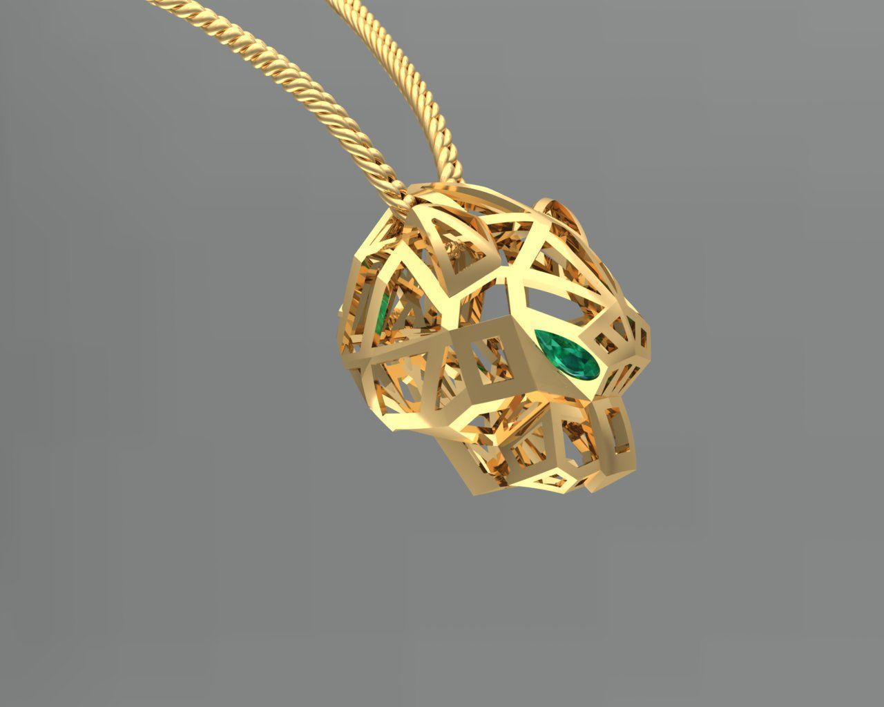 Panther pendant 3D print model 3D print model_5