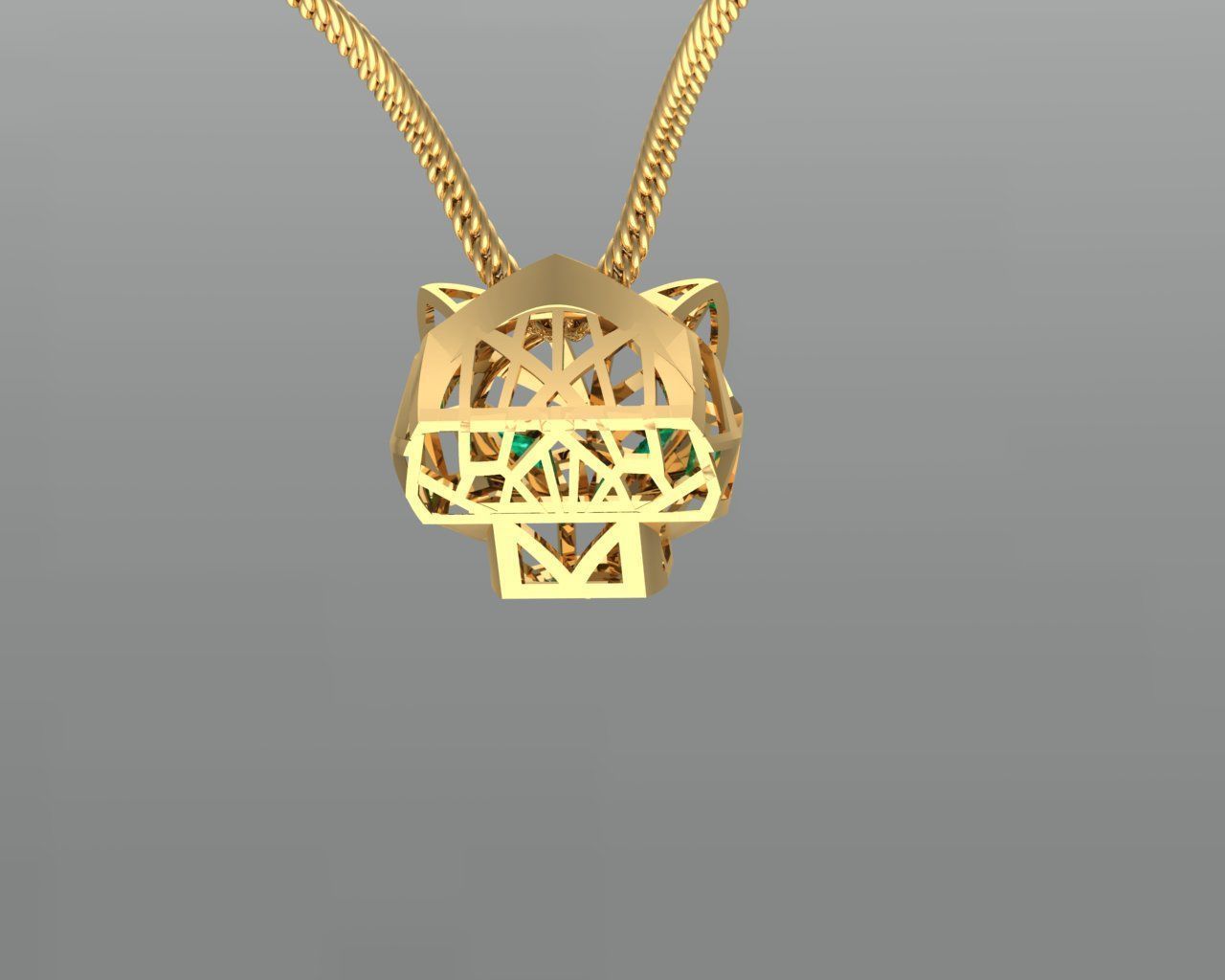 Panther pendant 3D print model 3D print model_9