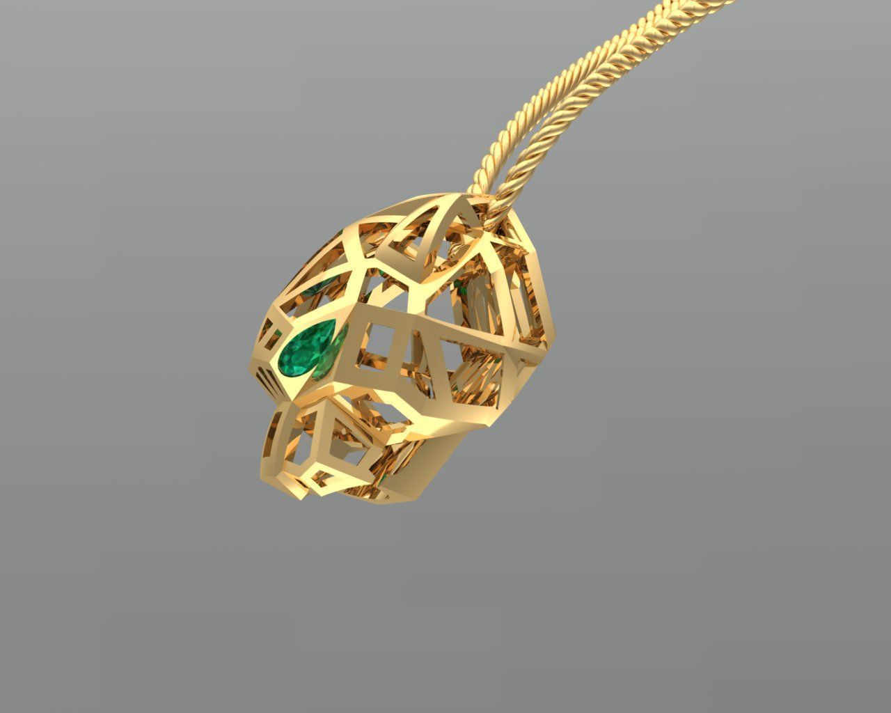 Panther pendant 3D print model 3D print model_2