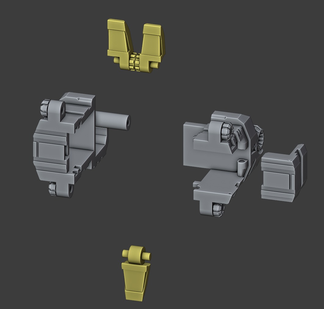 Non-Combining Arms for PotP Grimlock 3D print model_5