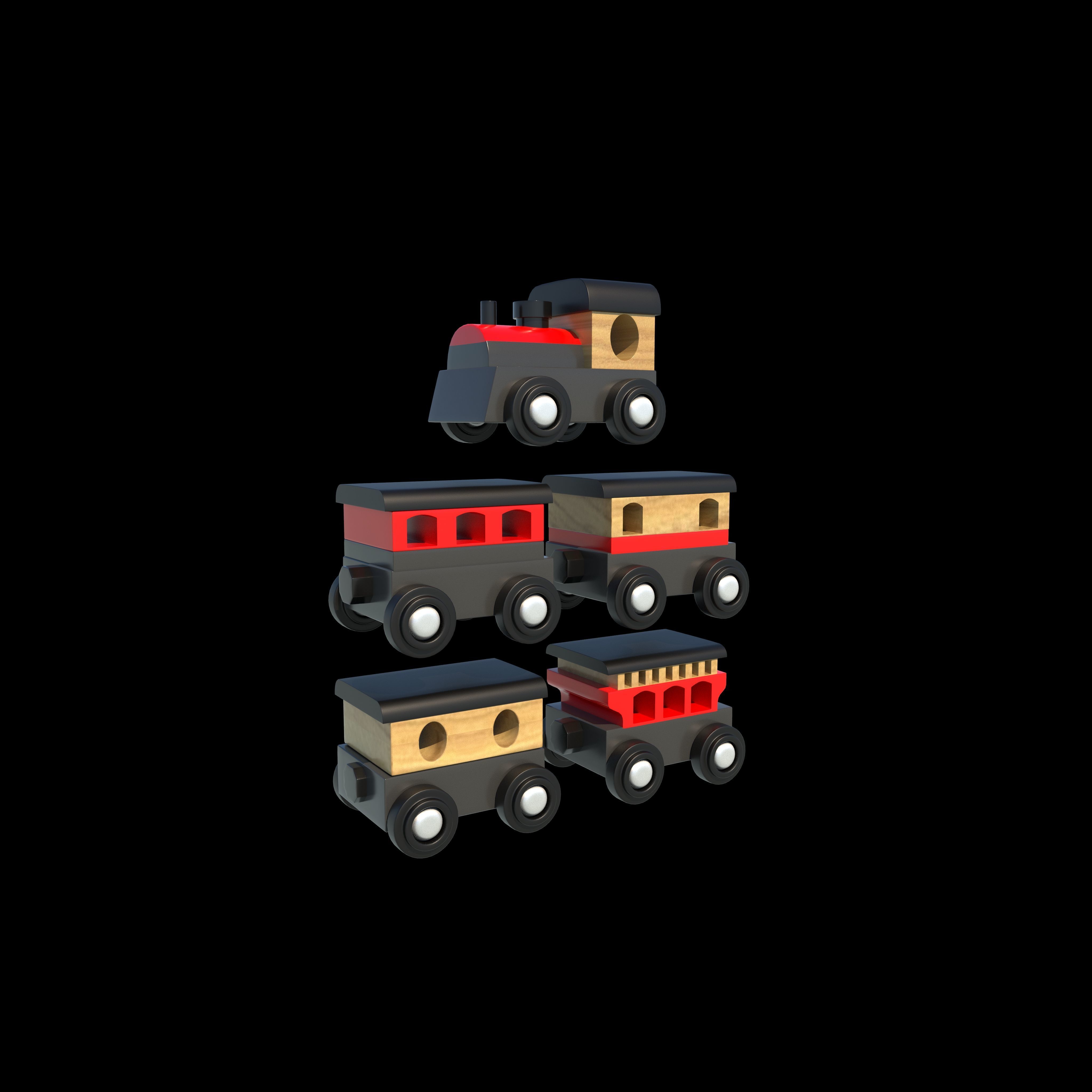 toy train 3D model_2