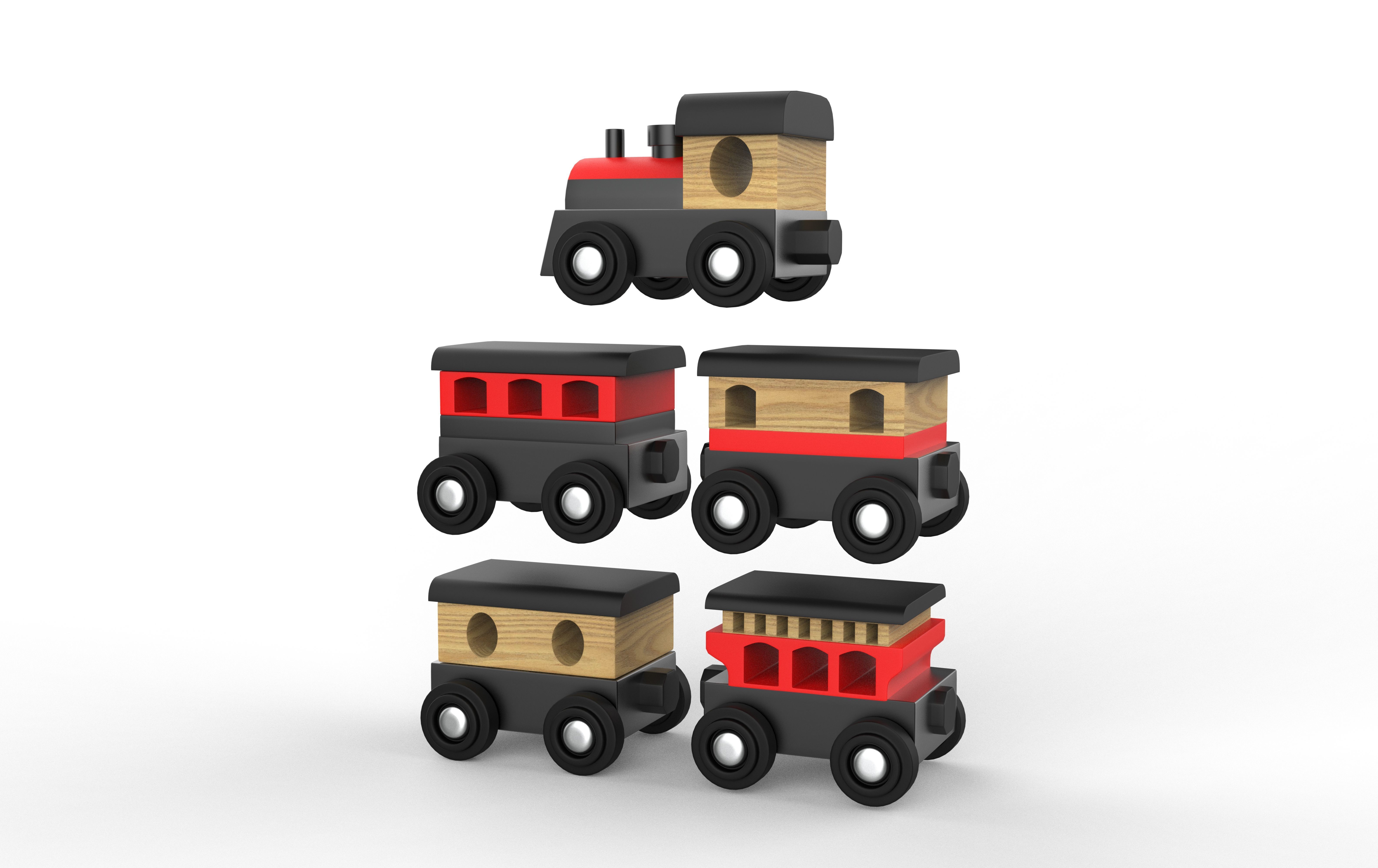 toy train 3D model_5