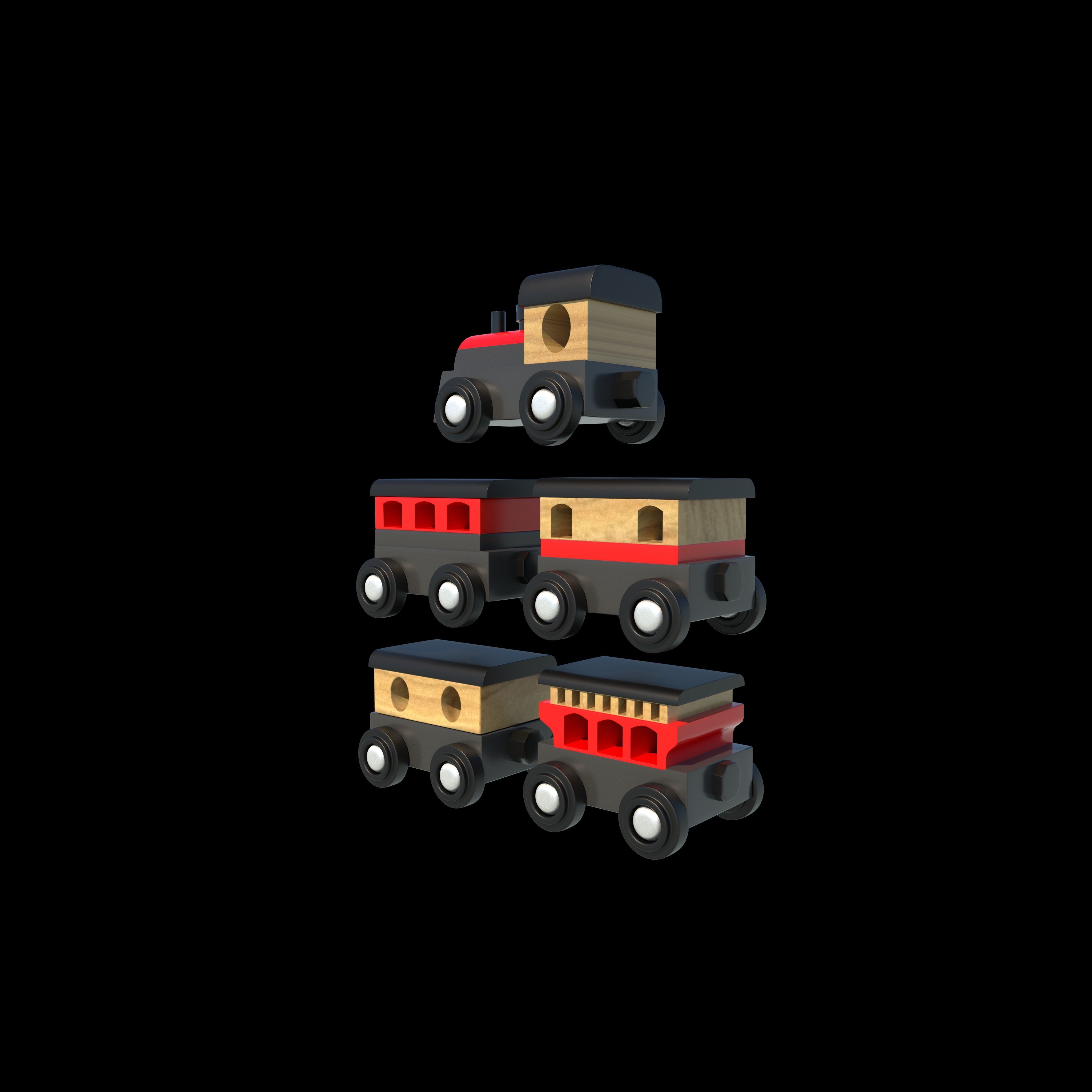 toy train 3D model_3
