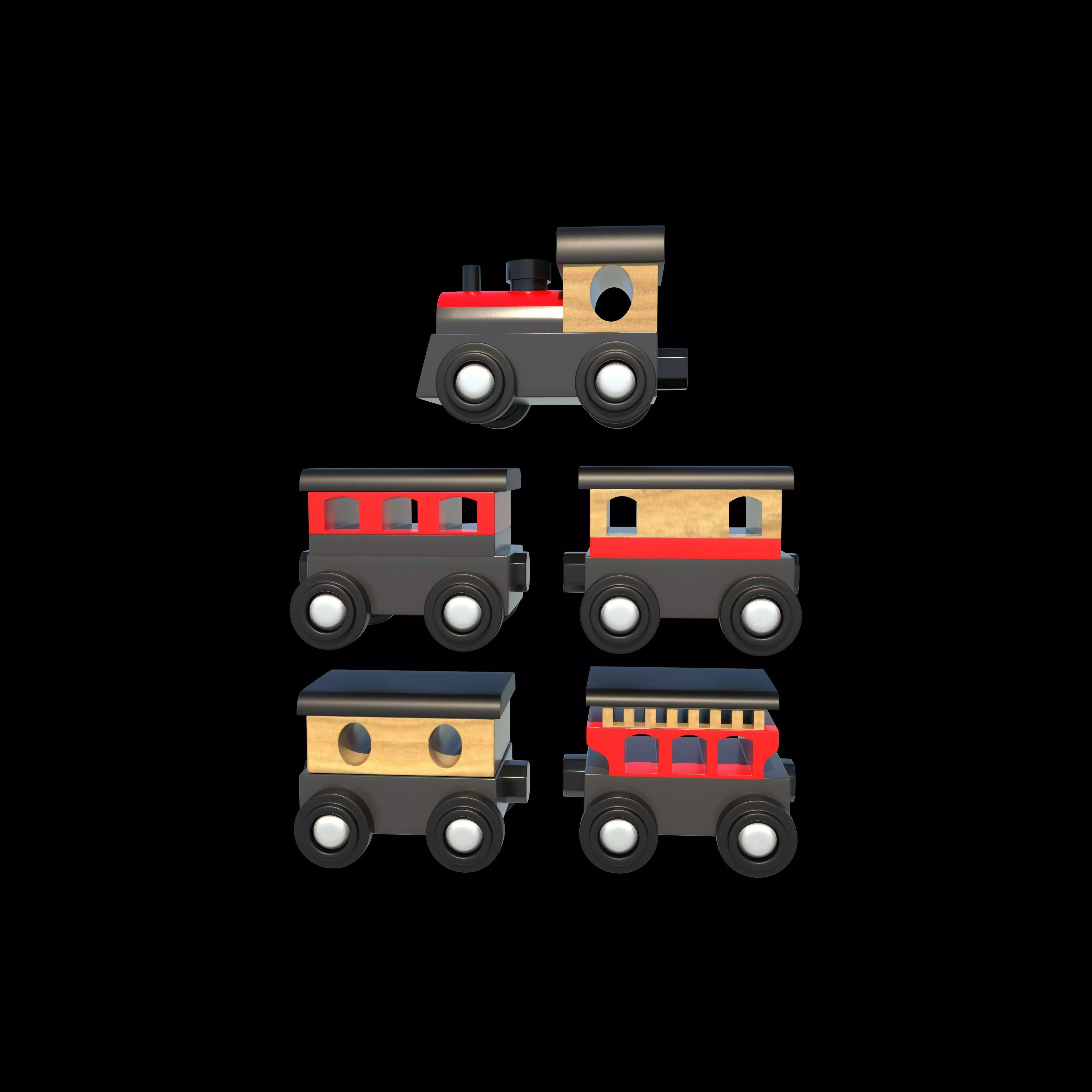 toy train 3D model_0
