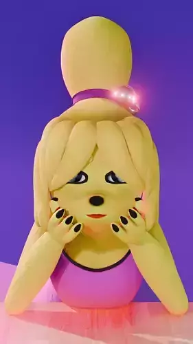 Isabelle Anthro Dog-Girl 3D Model