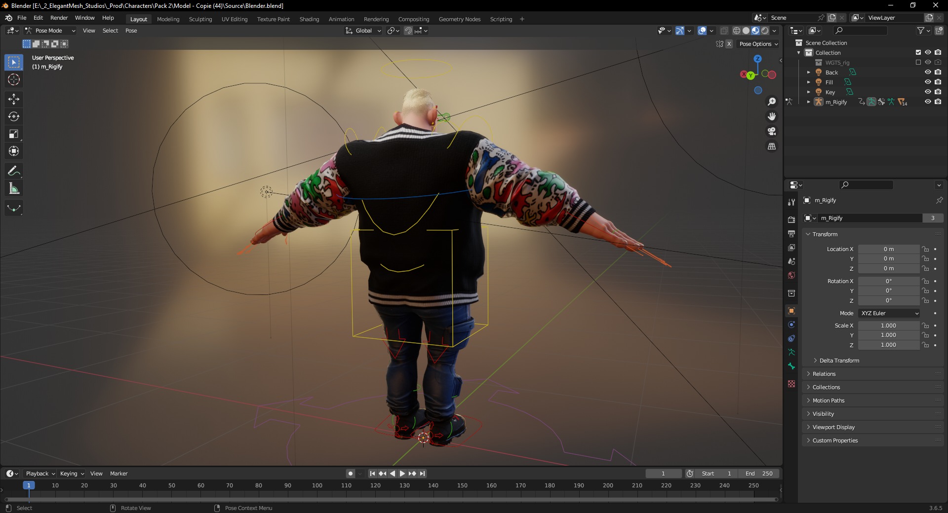 3D Stylized Urban Big Guy Low-poly 3D model_21