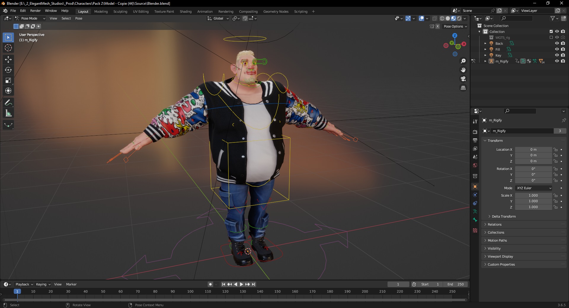 3D Stylized Urban Big Guy Low-poly 3D model_20