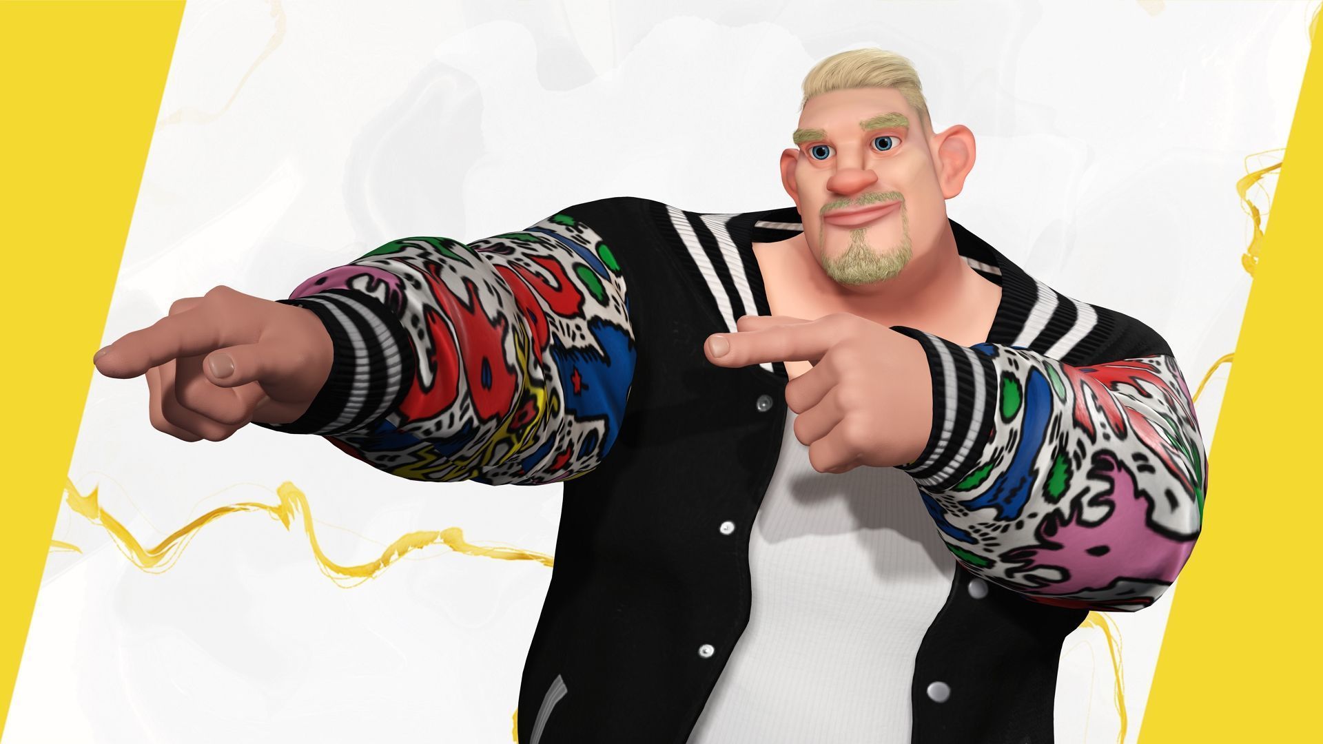 3D Stylized Urban Big Guy Low-poly 3D model_16