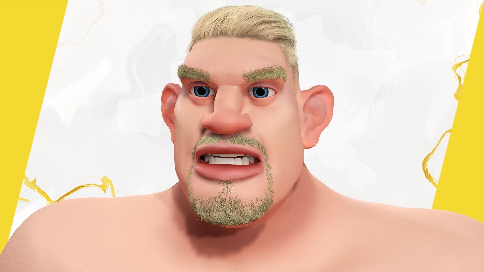 3D Stylized Urban Big Guy Low-poly 3D model_17