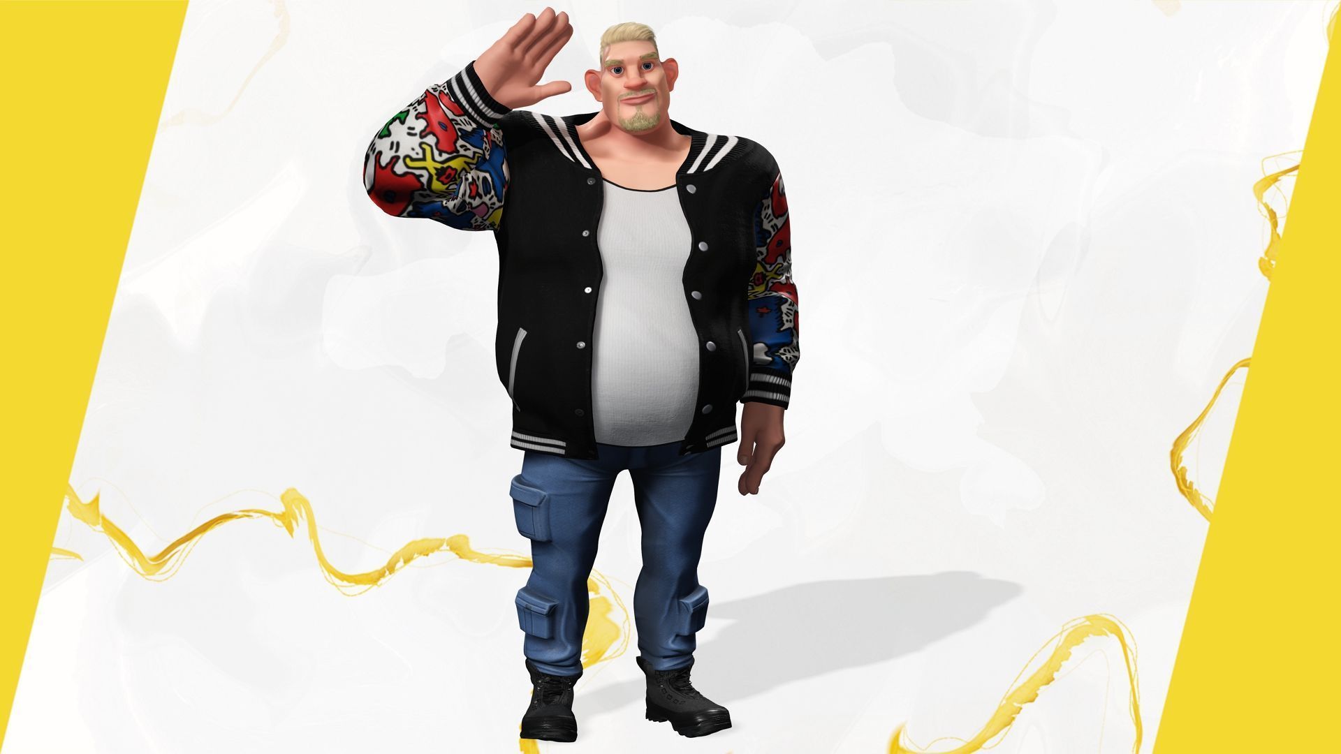 3D Stylized Urban Big Guy Low-poly 3D model_8