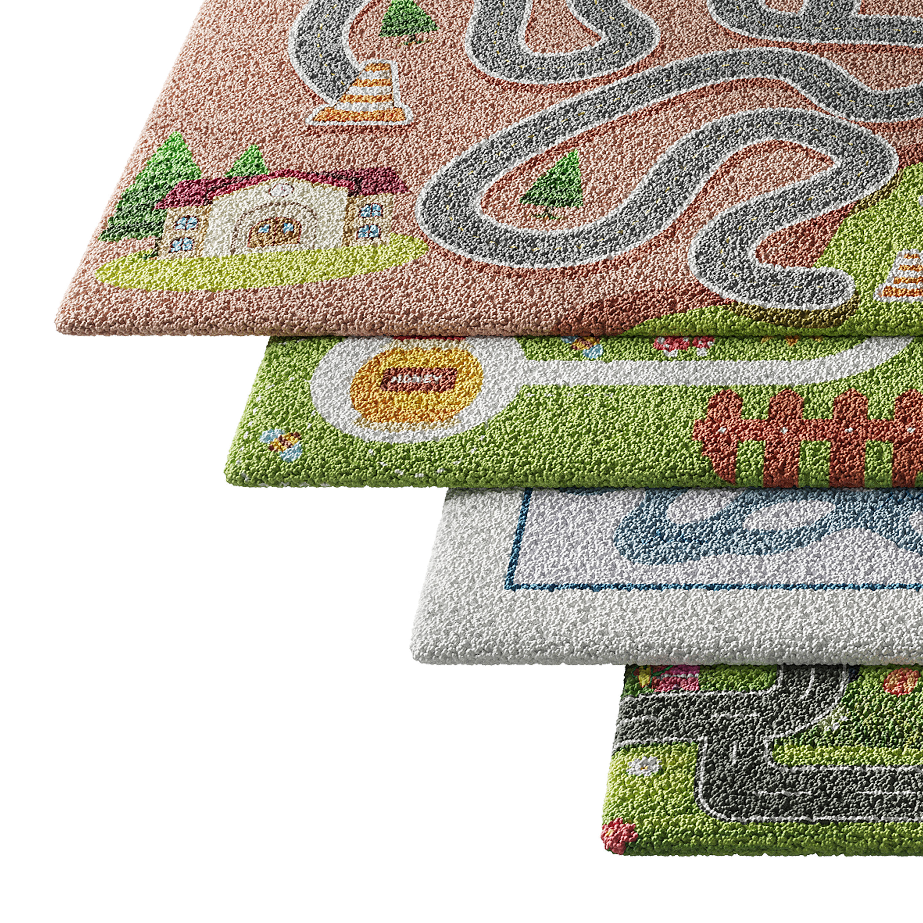 Kids carpet set 4 3D model_3
