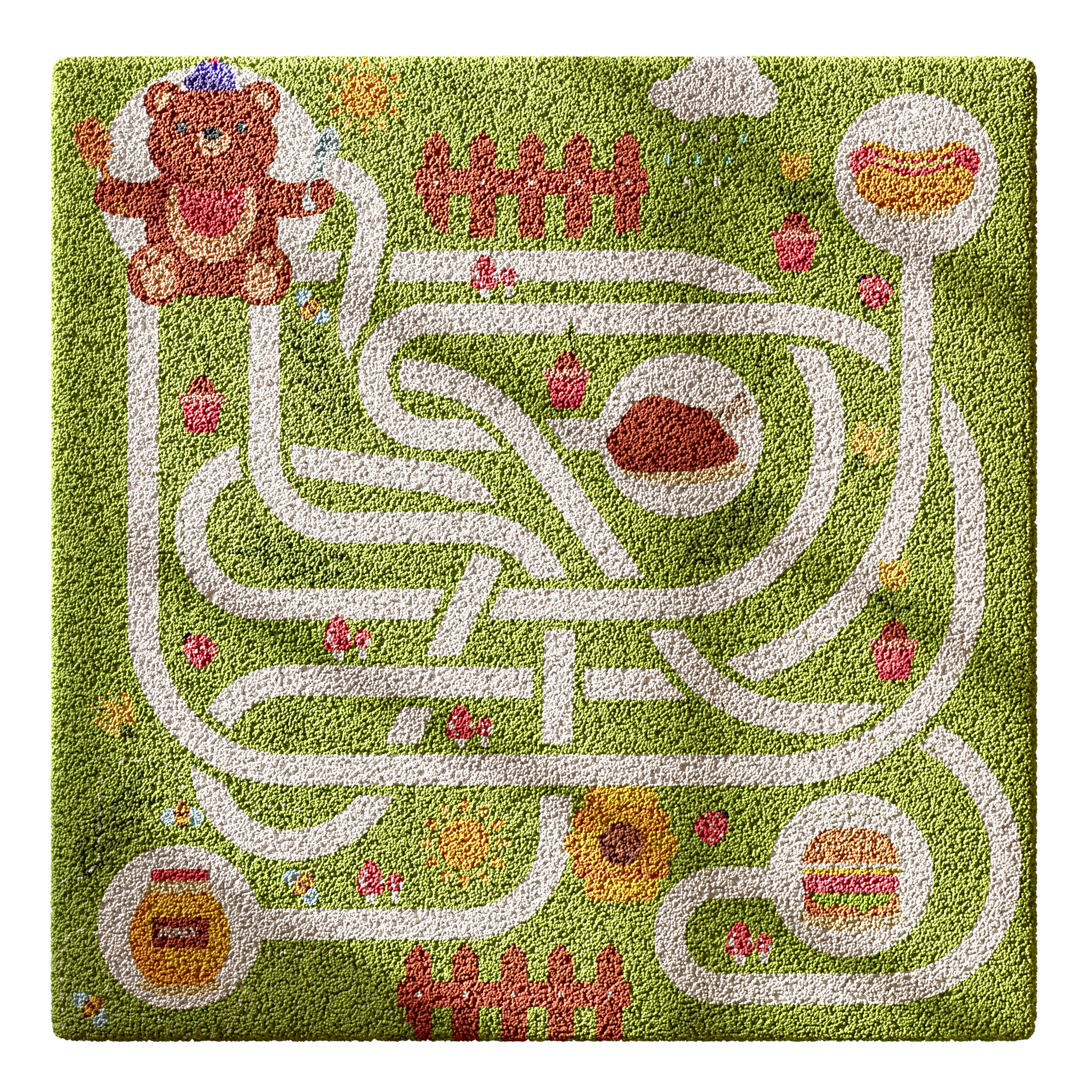 Kids carpet set 4 3D model_9