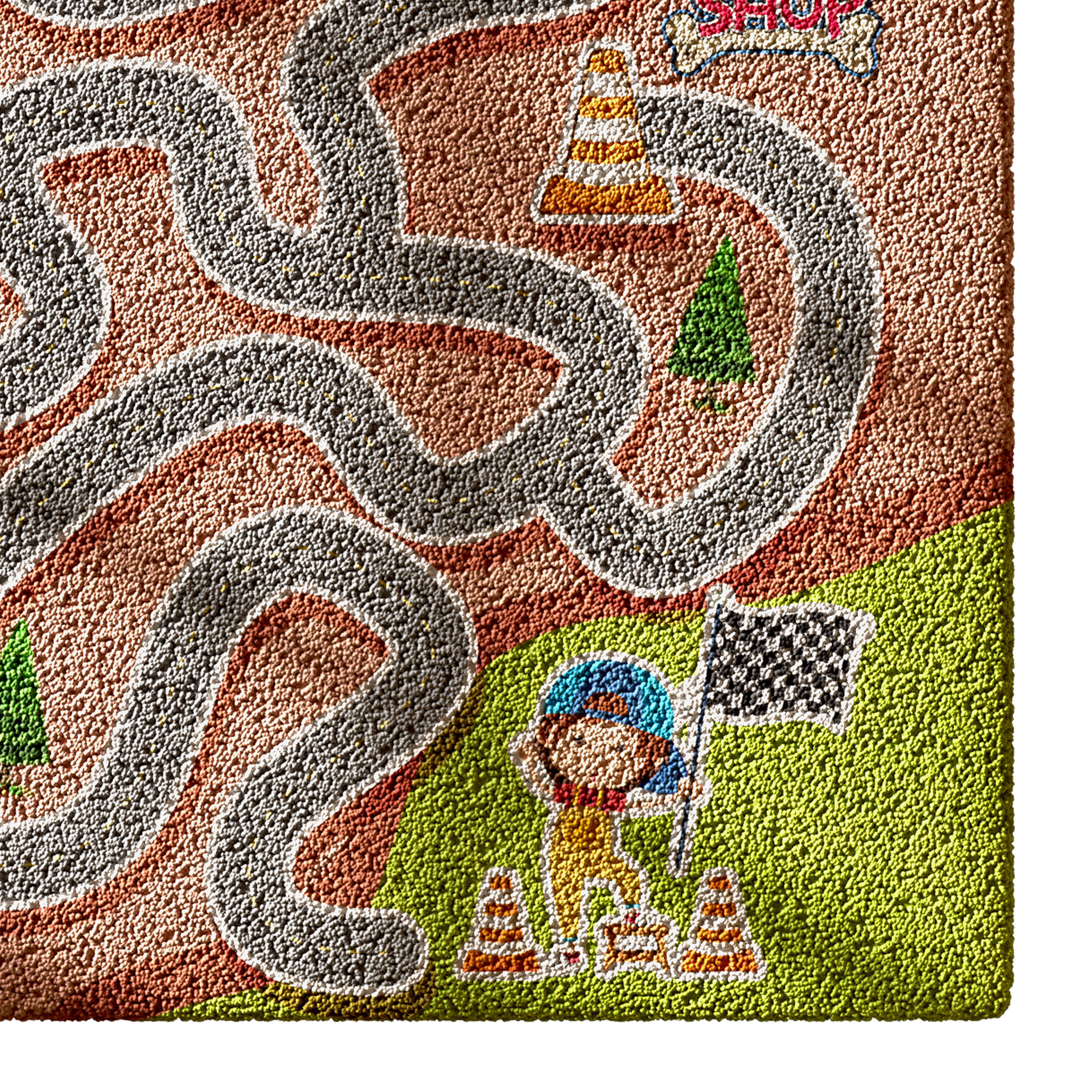 Kids carpet set 4 3D model_1