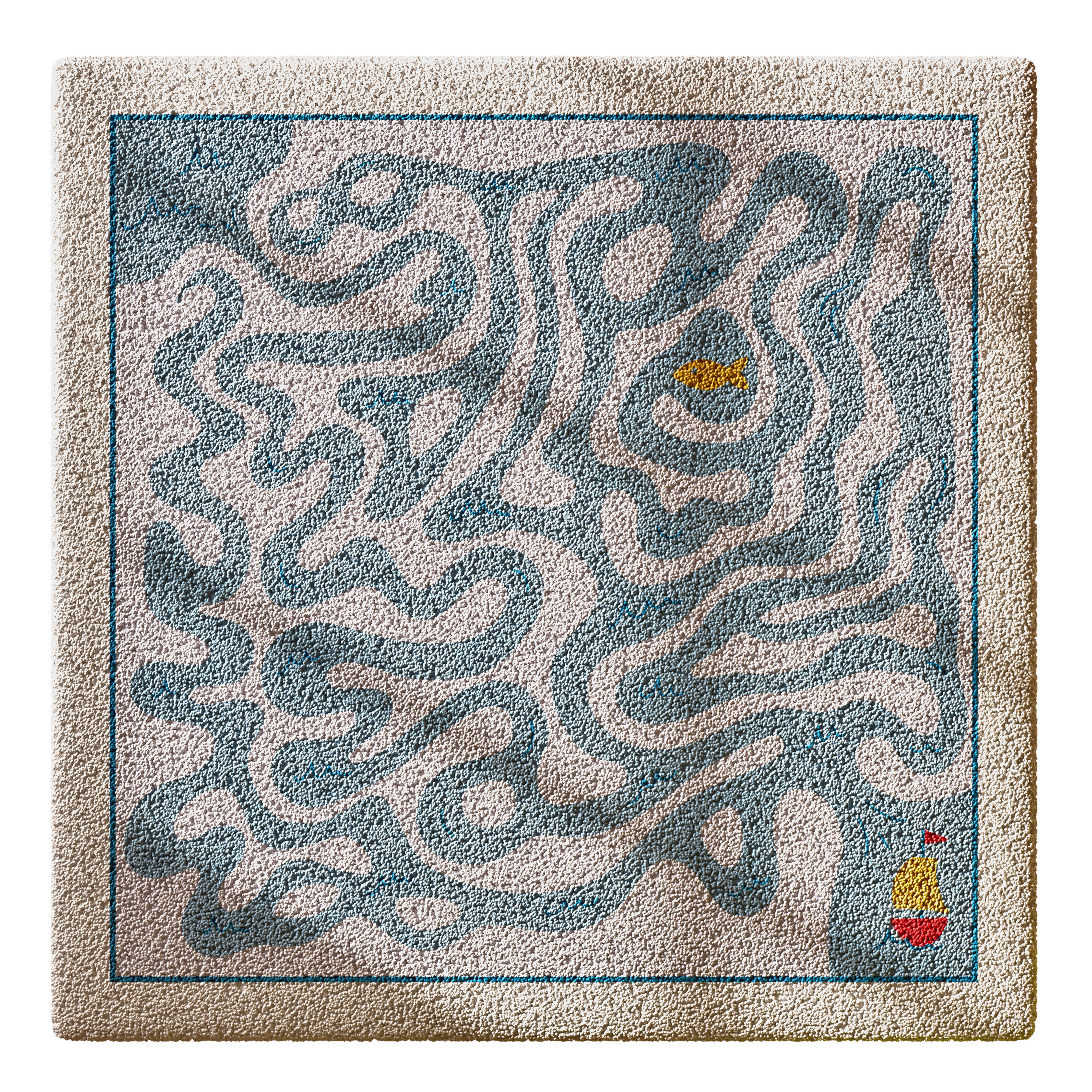 Kids carpet set 4 3D model_7