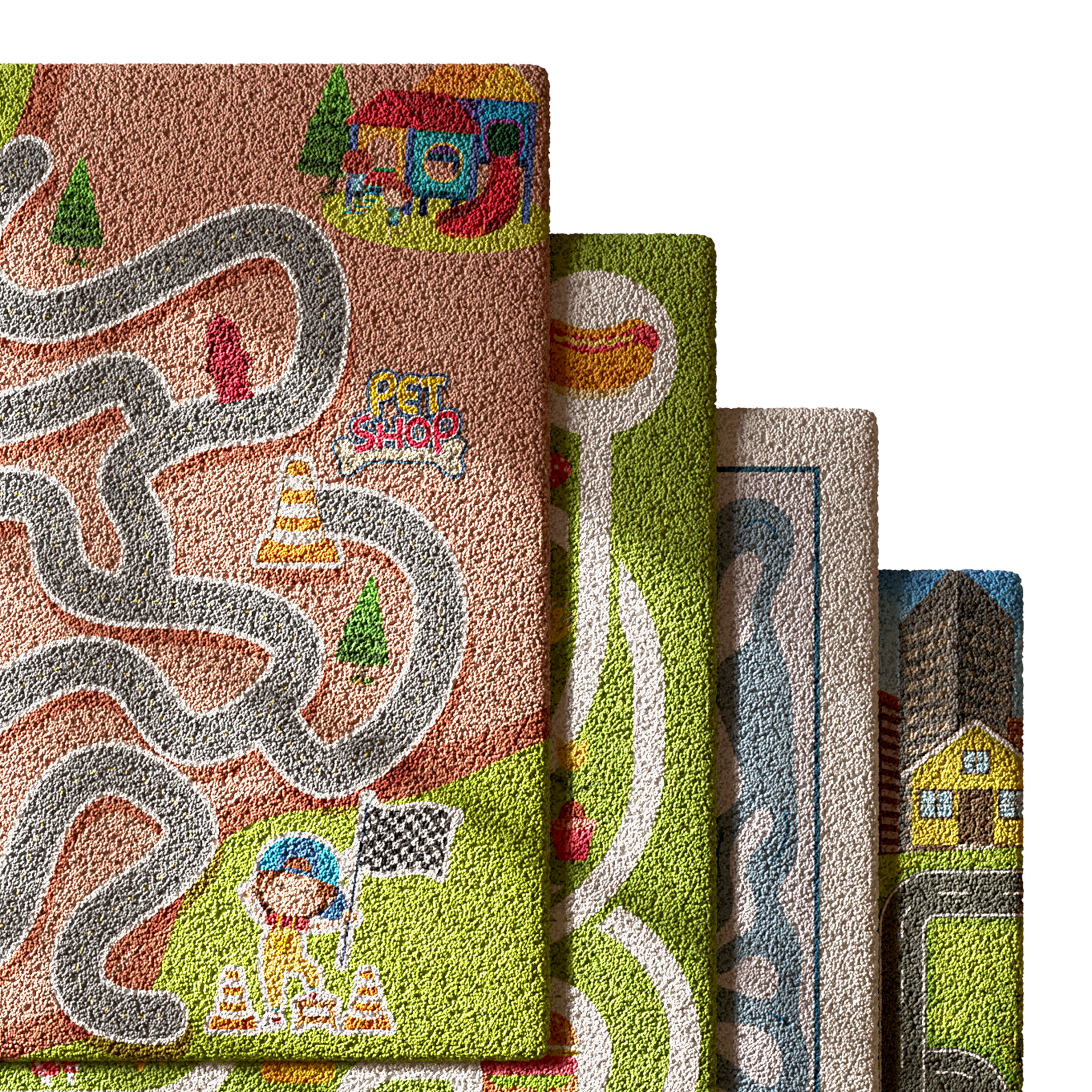 Kids carpet set 4 3D model_5