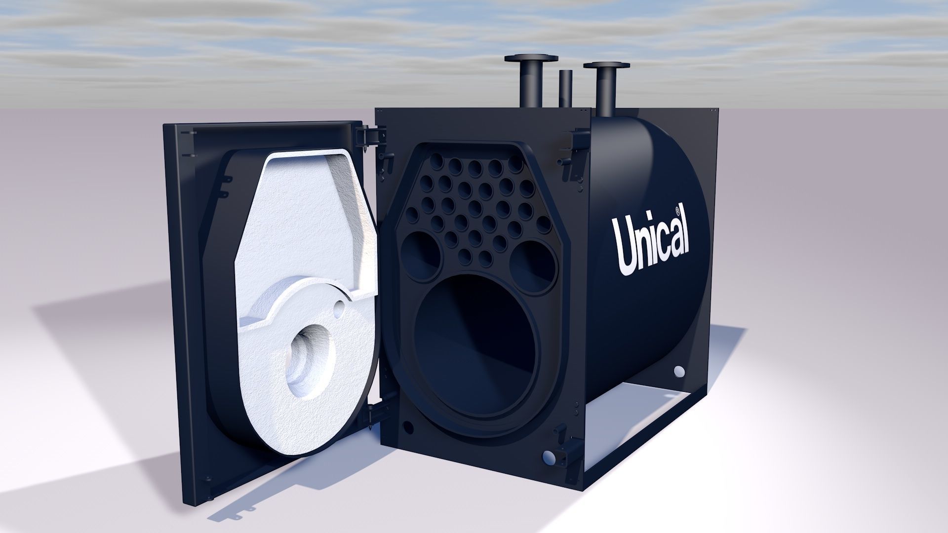 Industrial boiler UNICAL TX180 3D model_3