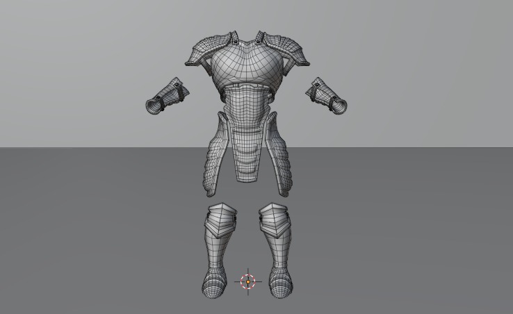 Medieval Warrior 3D Character Low-poly 3D model_7