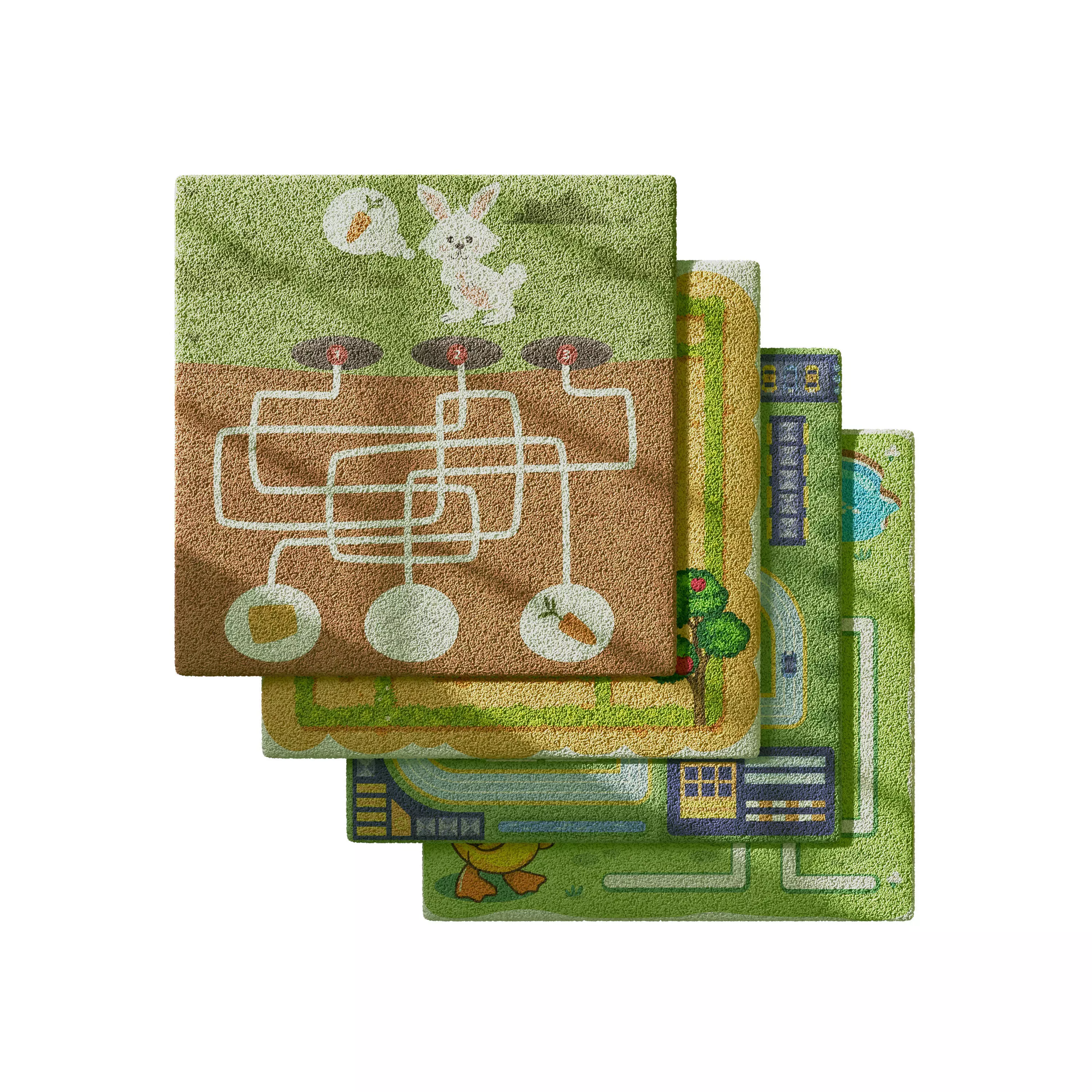 Kids carpet set 7 3D model_0