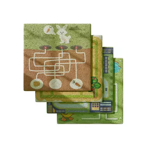 Kids carpet set 7 3D model