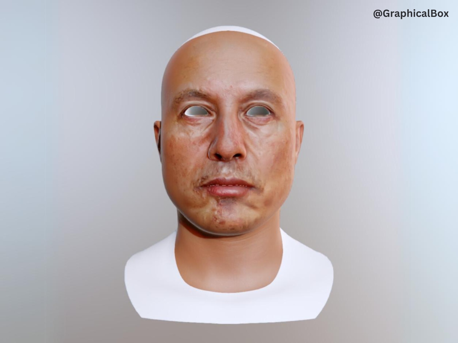 Elon Musk 3d Face Base Mesh Model 3D model_6