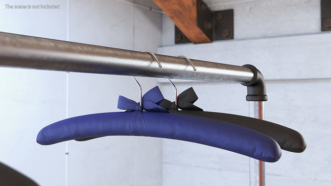 Soft Satin Rack Blue 3D model 2