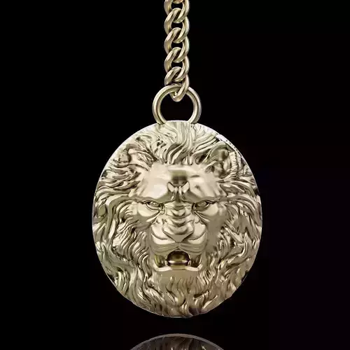 Lion key holder silver gold jewelry printable 3d model