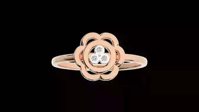 Light Minimalist Diamond Ring Earrings Pendant Set