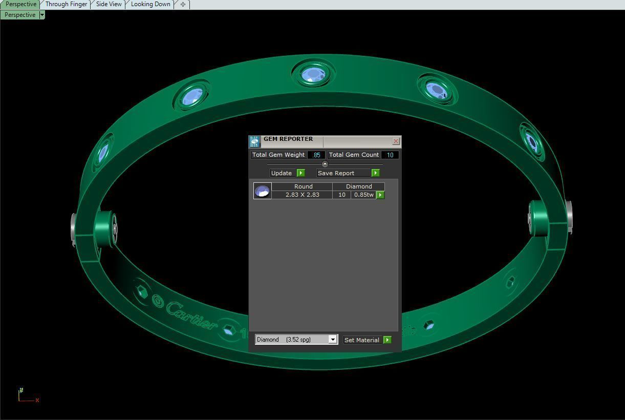 Love Bracelet 15 Size Full Gem 3D print model_8