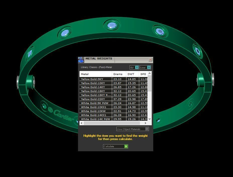 Love Bracelet 15 Size Full Gem 3D print model_7