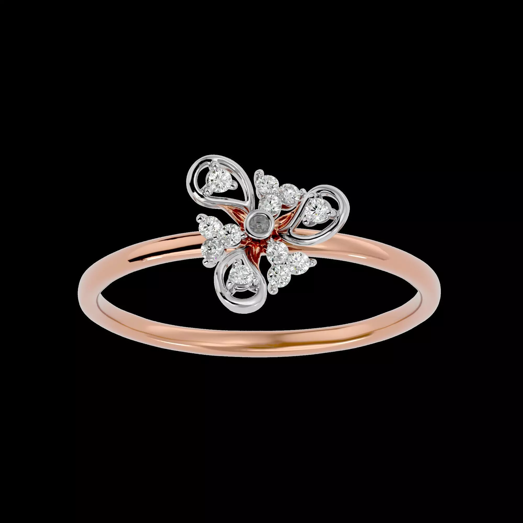 Light Minimalist Diamond Ring Earrings Pendant Set 3D print model_0