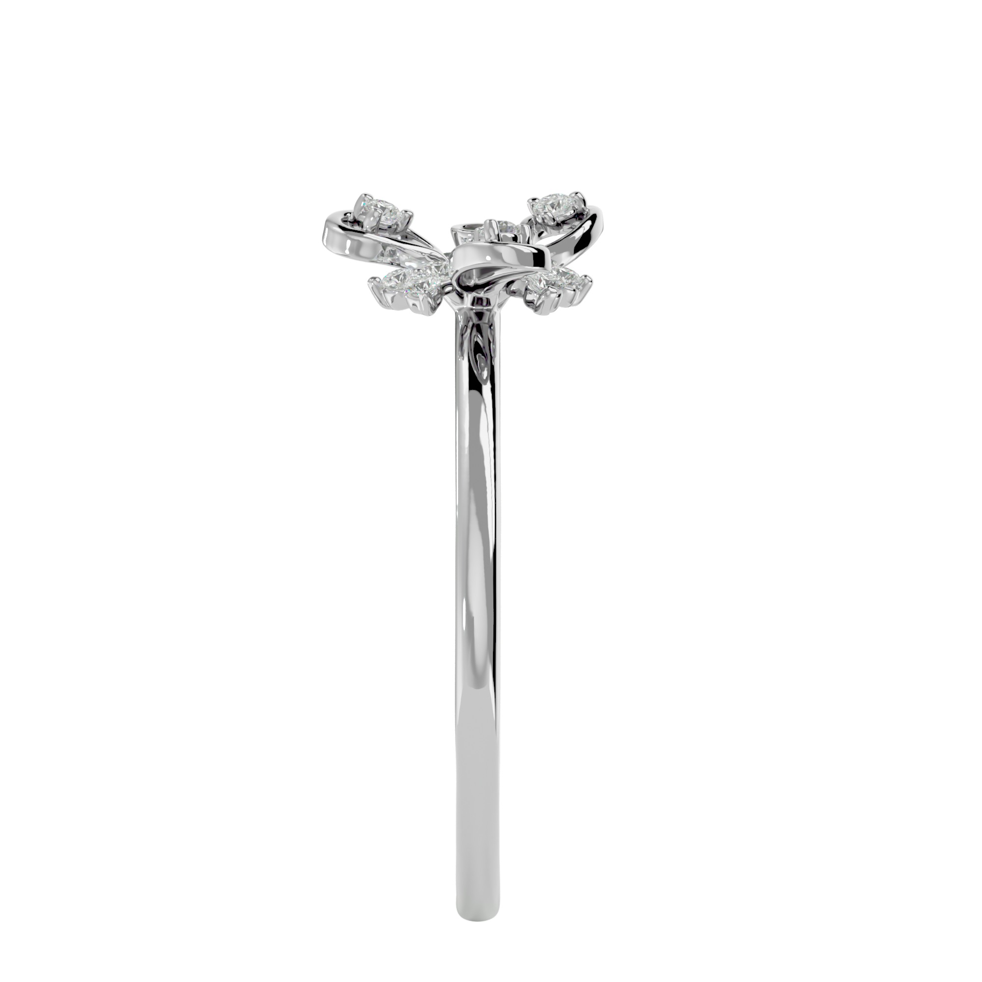 Light Minimalist Diamond Ring Earrings Pendant Set 3D print model_37